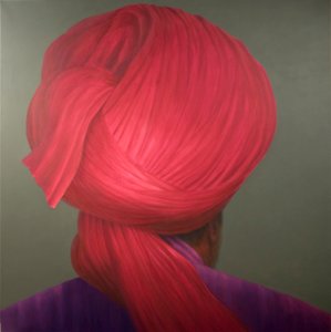 Turbante Rosso, Cappotto Viola